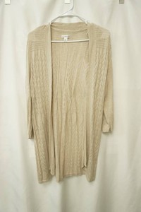 croft & barrow size large tan cardigan