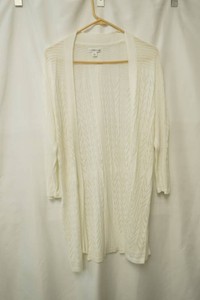 croft & barrow size large white cardigan