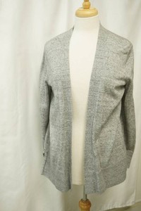 Croft and Barrow soft heather gray open front cardigan sweater featuring convenient front pockets size L