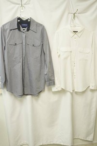 Liz carborne size grey long sleeve button up shirt, Ivanka trump size p white button up