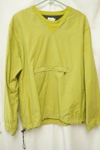 kelvin Clein lime green crewneck pullover windbreaker