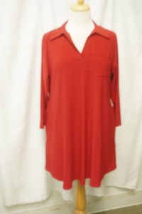 sea and anchor size medium red long sleeve collared tunic top
