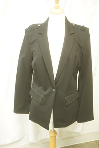 white house black market size 10 black single button military style shoulder epaulets