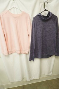 Karen Scott size large pink crewneck pull over old navy size xl purple cowl neck hooded hoodie