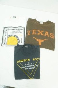 screen star best size Xl Dawson boy t-shirts, best size xl white graphic t-shirts, team edition size medium Texas long horn brown t-shirts