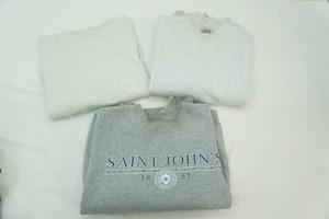 gear for sports size large saint johns grey crewneck, heavy size xl light gray crew neck, old navy light grey knit size large sweater