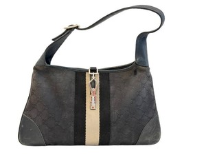 Hobo Shoulder Bag - Gucci Sherry Line Jackie Black GG Monogram
