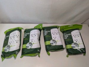 (4) NIB Greenlite Tier 1 Advanced Power Strip, 5-outlet wall-mounted smart surge protectors