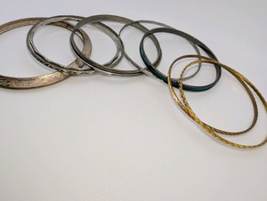 Vintage Silver and Gold Tone Bangle Bracelets