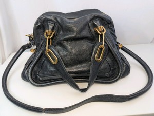 Chlo Paraty black textured shoulder bag, MSRP $500-1700