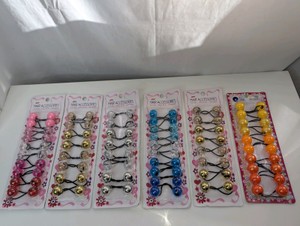 NIB collection of colorful beaded hair accessories