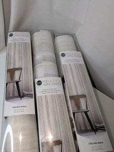 (3) NIB RoomMates Peel & Stick Wallpaper- Wood grain