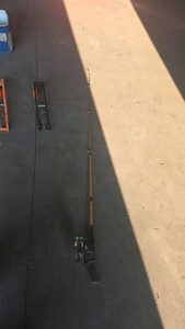 Antique Eagle Claw Water Eagle Rod with Browning spin caster 3000 series reel.