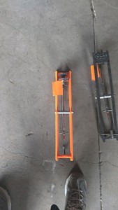 Orange polar tip up fishing rod