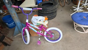 Pink and Blue Childs bike