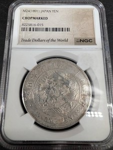 1891 Japan Yen Chopmarked NGC Encapsulated Coin