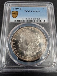 1880-S Morgan Silver Dollar PCGS MS65
