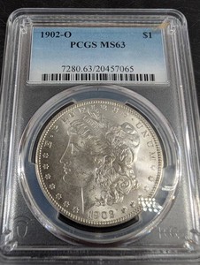 1902-O Morgan Silver Dollar PCGS MS63 $1