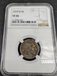 NGC 1919-D Buffalo Nickel VF 35