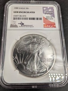 1989 American Silver Eagle $1 NGC Gem Uncirculated