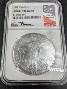 1999 American Silver Eagle $1 NGC Gem Uncirculated