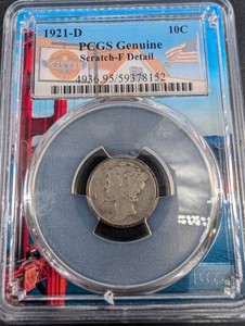PCGS Genuine 1921-D 10C Coin