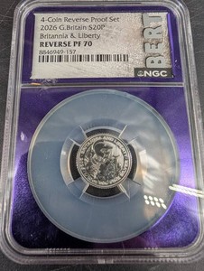 2026 Great Britain Britannia & Liberty 4-Coin Reverse Proof Set