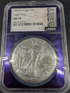 2025(P) Eagle Privy Silver Dollar NGC MS 70