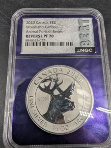 2020 Canada $2 Woodland Caribou NGC Reverse PF70