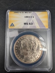 1883-O Morgan Dollar ANACS MS 63