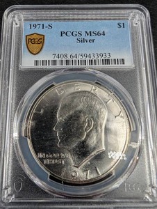 1971-S PCGS MS64 Silver Eisenhower Dollar