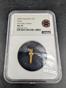 2026 Ascension G$1 Torch First Day of Issue MS 70 NGC