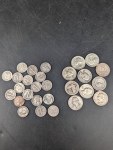 Assorted United States Dimes and Quarters