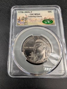 1776-2026-P Enduring Liberty 50C CAC MS64 Half Dollar