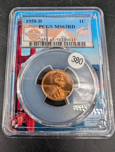 1958-D Lincoln Cent PCGS MS63RD
