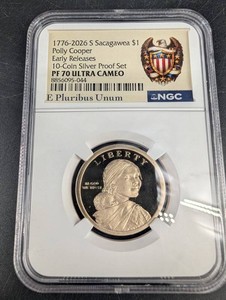NGC PF70 Ultra Cameo 1776-2026 S Sacagawea $1