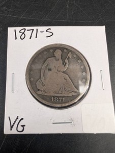 1871-S Seated Liberty Half Dollar