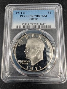 1971-S PCGS PR69DCAM Silver $1 Coin