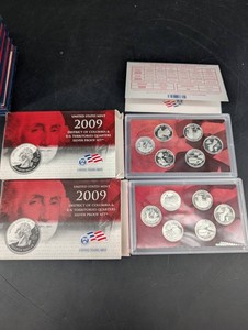 2009 U.S. Mint District of Columbia & U.S. Territories Silver Proof Sets (Lot of 2)