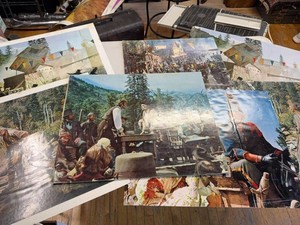 Lot of Vintage Western Movie Scene Posters Large Color Prints