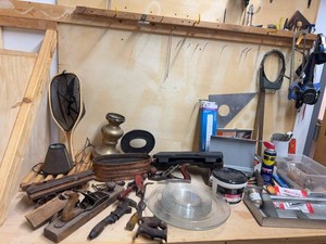 Box Lot of Assorted Vintage Hand Tools & Workshop Miscellany
