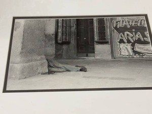 Unsigned Framed Black & White Urban Street Scene Photo Print