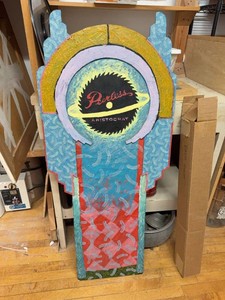 Hand Painted Peerless Aristocrat Saw Blade Advertising Art Panel