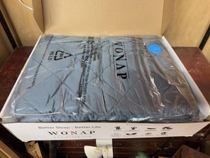 WONAP Bamboo Weighted Blanket Folkstone Grey 86x92 20 lbs