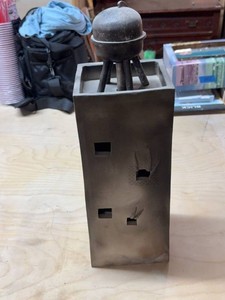 Unmarked Metal Studio Art Architectural Tower Sculpture Decor