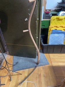 Antique Wooden Scythe Snath with Forged Steel Grass Blade Farm Tool
