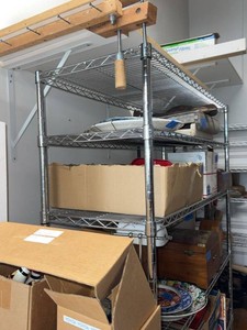 Chrome Wire Shelving Unit 4-Tier Adjustable Storage Rack Shelf