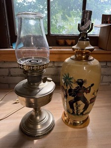 Mixed Lot Oil Lamp-Style & Figural Ceramic Table Lamps