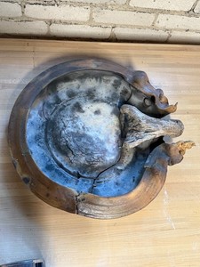 Decorative Turtle-Form Cast Sculptural Vessel