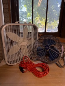 Lasko Box Fan, Patton Air Circulator & Extension Cord - Mixed Lot